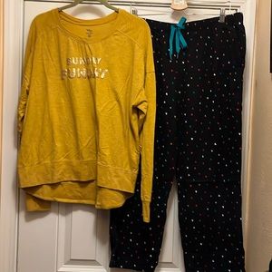 Secret Treasures 2pc. pj set. 100% cotton bottoms. Size 16-18.